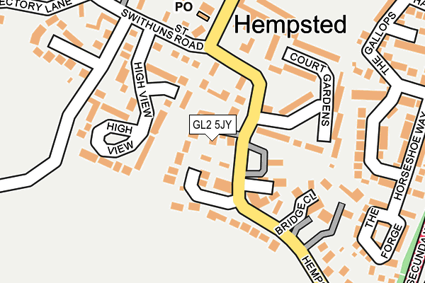 GL2 5JY map - OS OpenMap – Local (Ordnance Survey)