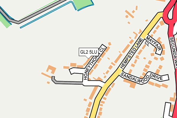 GL2 5LU map - OS OpenMap – Local (Ordnance Survey)