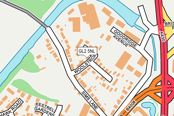 GL2 5NL map - OS OpenMap – Local (Ordnance Survey)