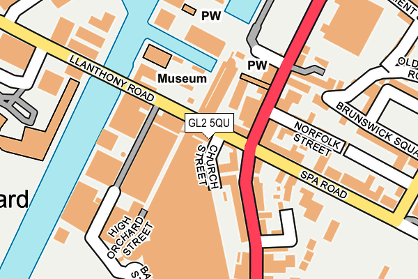 GL2 5QU map - OS OpenMap – Local (Ordnance Survey)