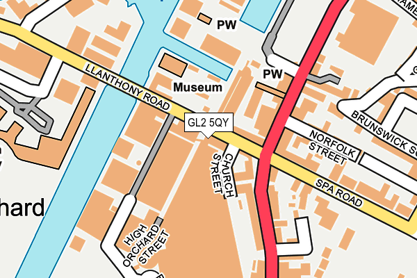 GL2 5QY map - OS OpenMap – Local (Ordnance Survey)