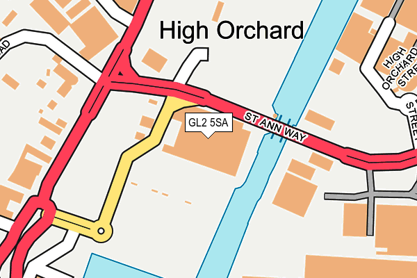 GL2 5SA map - OS OpenMap – Local (Ordnance Survey)