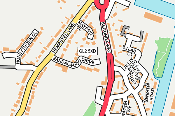 GL2 5XD map - OS OpenMap – Local (Ordnance Survey)