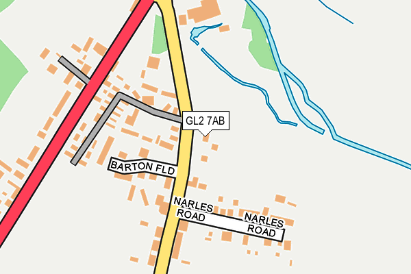 GL2 7AB map - OS OpenMap – Local (Ordnance Survey)