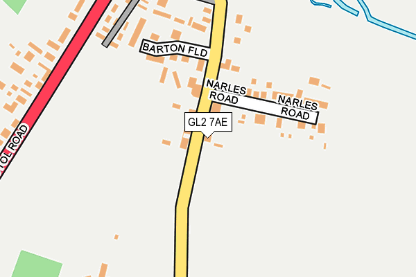 GL2 7AE map - OS OpenMap – Local (Ordnance Survey)