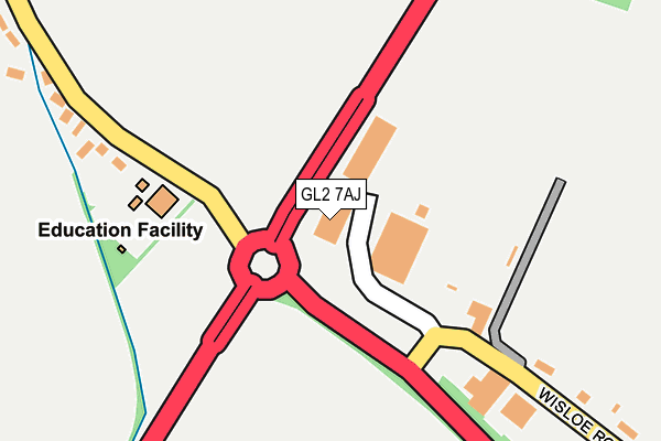 GL2 7AJ map - OS OpenMap – Local (Ordnance Survey)