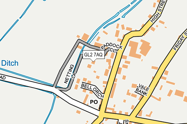 GL2 7AQ map - OS OpenMap – Local (Ordnance Survey)