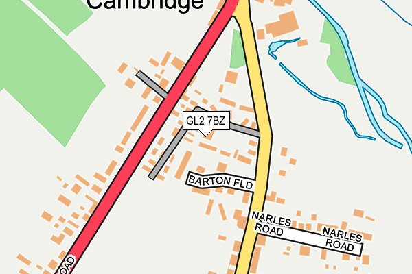 GL2 7BZ map - OS OpenMap – Local (Ordnance Survey)
