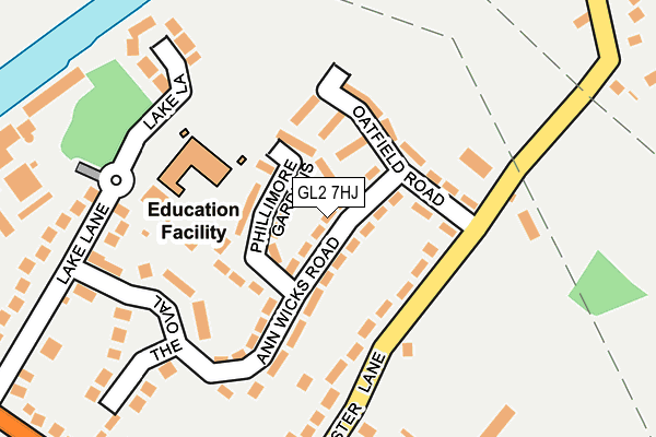 GL2 7HJ map - OS OpenMap – Local (Ordnance Survey)