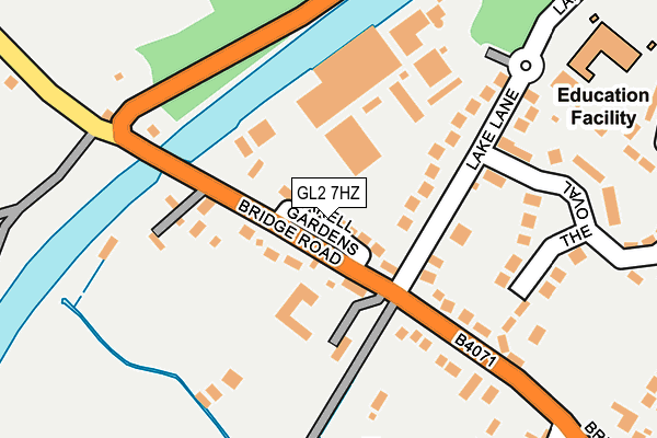 GL2 7HZ map - OS OpenMap – Local (Ordnance Survey)