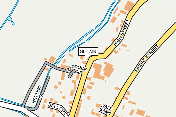 GL2 7JN map - OS OpenMap – Local (Ordnance Survey)