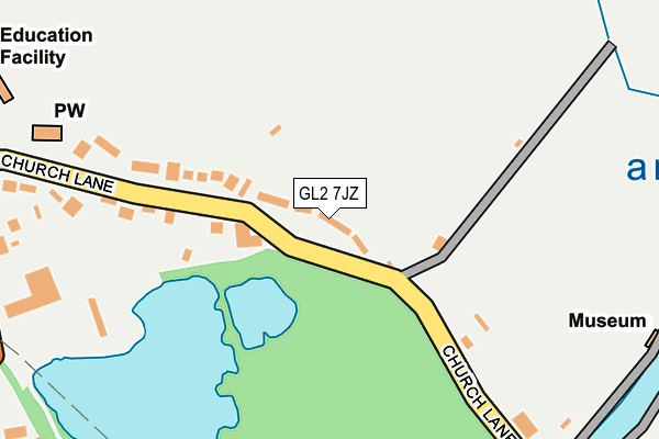 GL2 7JZ map - OS OpenMap – Local (Ordnance Survey)