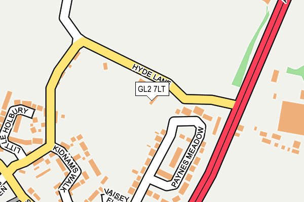 GL2 7LT map - OS OpenMap – Local (Ordnance Survey)