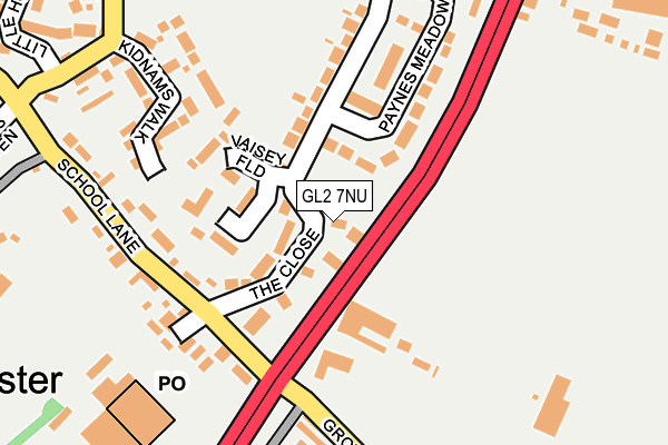 GL2 7NU map - OS OpenMap – Local (Ordnance Survey)