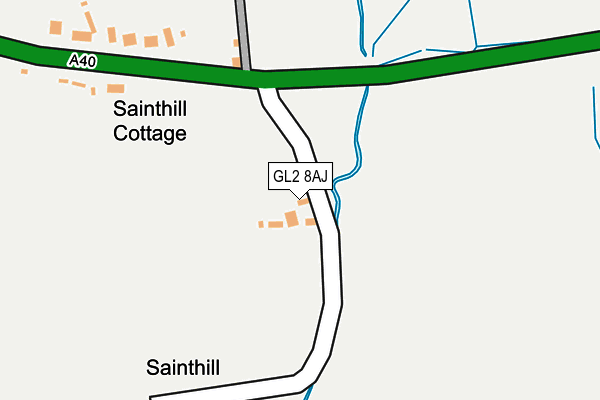 GL2 8AJ map - OS OpenMap – Local (Ordnance Survey)