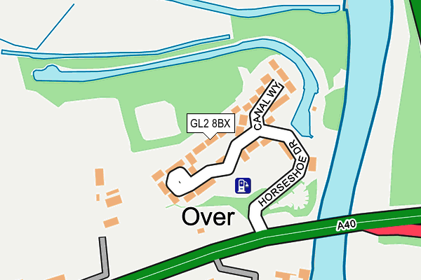 GL2 8BX map - OS OpenMap – Local (Ordnance Survey)