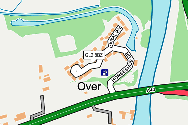 GL2 8BZ map - OS OpenMap – Local (Ordnance Survey)