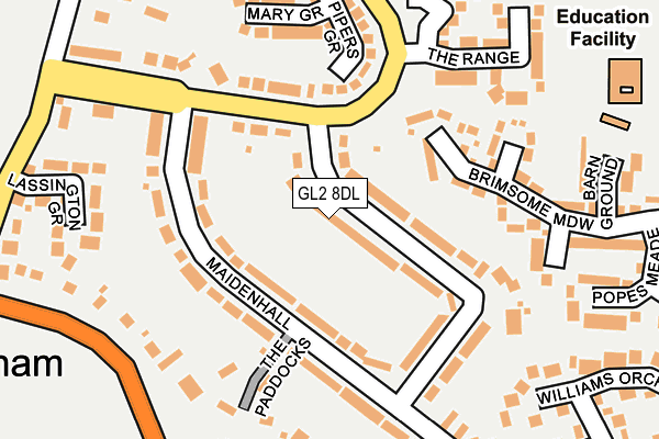 GL2 8DL map - OS OpenMap – Local (Ordnance Survey)