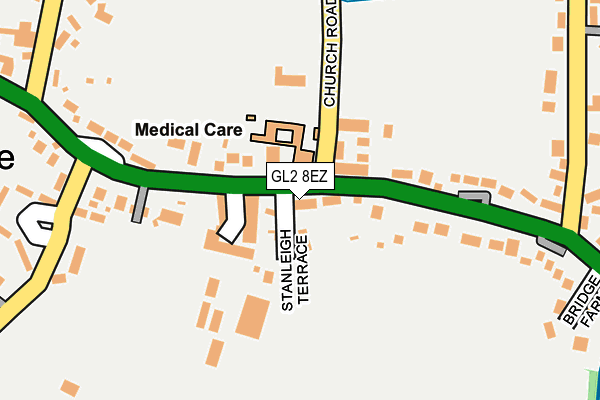 GL2 8EZ map - OS OpenMap – Local (Ordnance Survey)