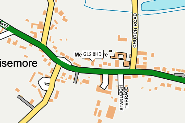 GL2 8HD map - OS OpenMap – Local (Ordnance Survey)