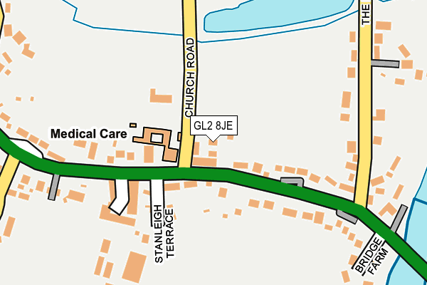 GL2 8JE map - OS OpenMap – Local (Ordnance Survey)