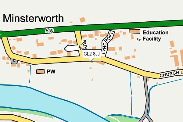 Map of MINSTERWORTH COURT LIMITED at local scale
