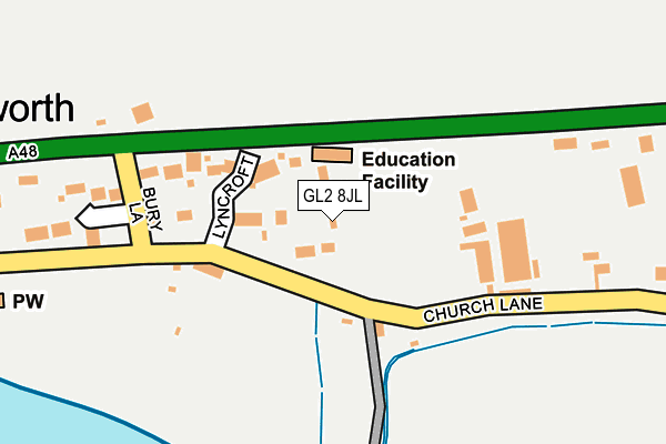 GL2 8JL map - OS OpenMap – Local (Ordnance Survey)