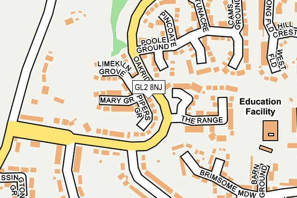 GL2 8NJ map - OS OpenMap – Local (Ordnance Survey)