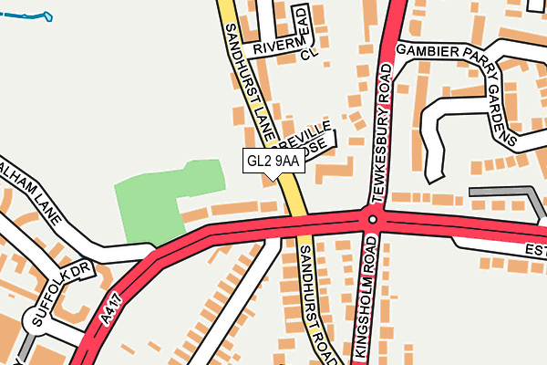 GL2 9AA map - OS OpenMap – Local (Ordnance Survey)