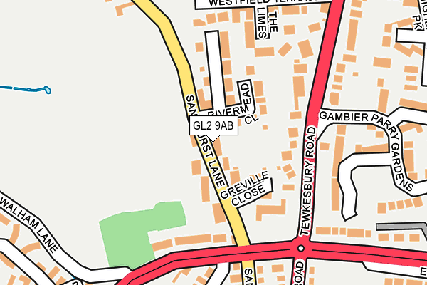 GL2 9AB map - OS OpenMap – Local (Ordnance Survey)