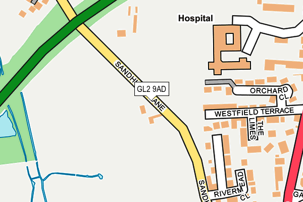 GL2 9AD map - OS OpenMap – Local (Ordnance Survey)