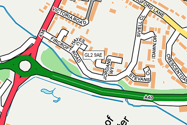 GL2 9AE map - OS OpenMap – Local (Ordnance Survey)