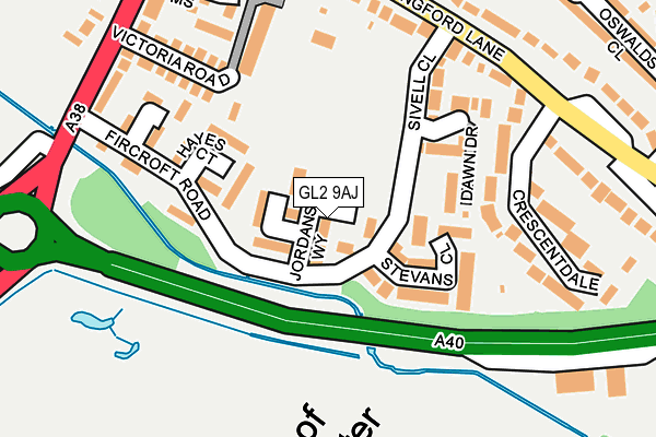GL2 9AJ map - OS OpenMap – Local (Ordnance Survey)