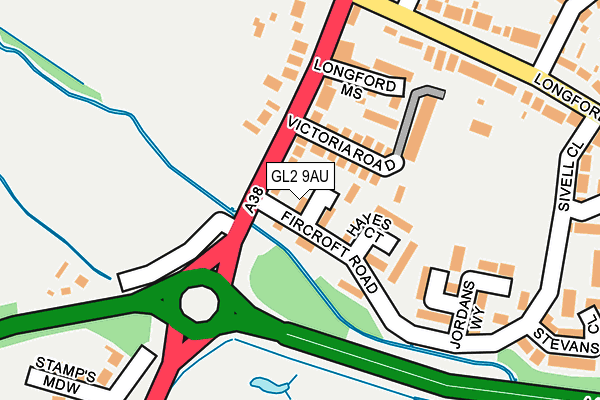 GL2 9AU map - OS OpenMap – Local (Ordnance Survey)