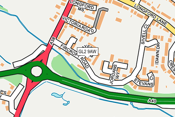 GL2 9AW map - OS OpenMap – Local (Ordnance Survey)
