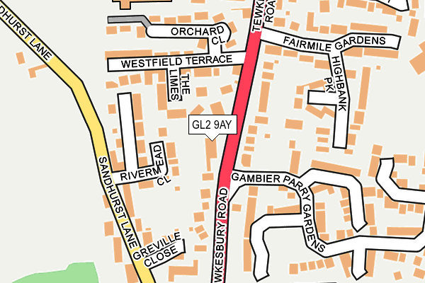 GL2 9AY map - OS OpenMap – Local (Ordnance Survey)