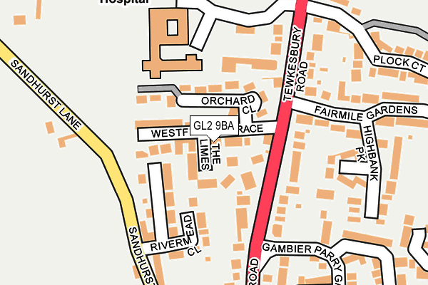 GL2 9BA map - OS OpenMap – Local (Ordnance Survey)