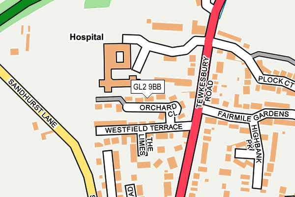 GL2 9BB map - OS OpenMap – Local (Ordnance Survey)