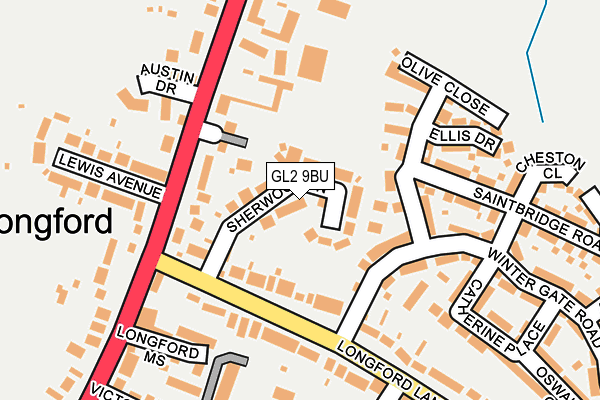 GL2 9BU map - OS OpenMap – Local (Ordnance Survey)