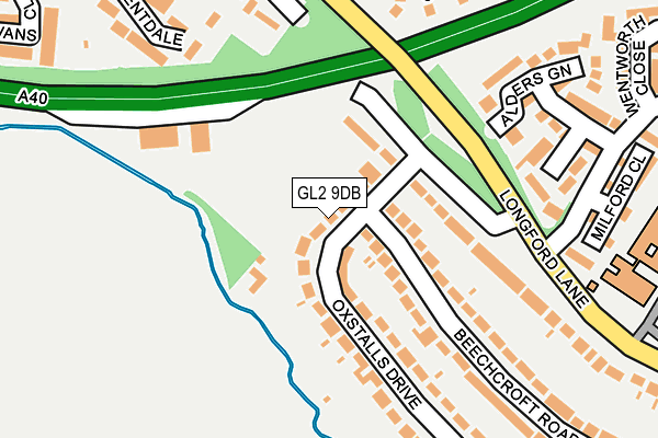 GL2 9DB map - OS OpenMap – Local (Ordnance Survey)