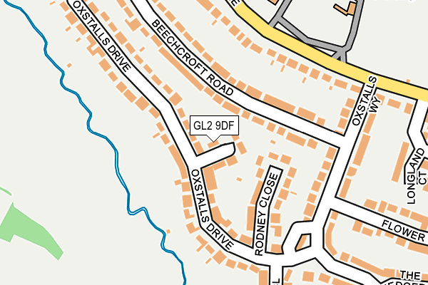 GL2 9DF map - OS OpenMap – Local (Ordnance Survey)