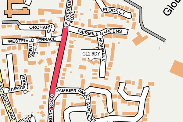 GL2 9DY map - OS OpenMap – Local (Ordnance Survey)