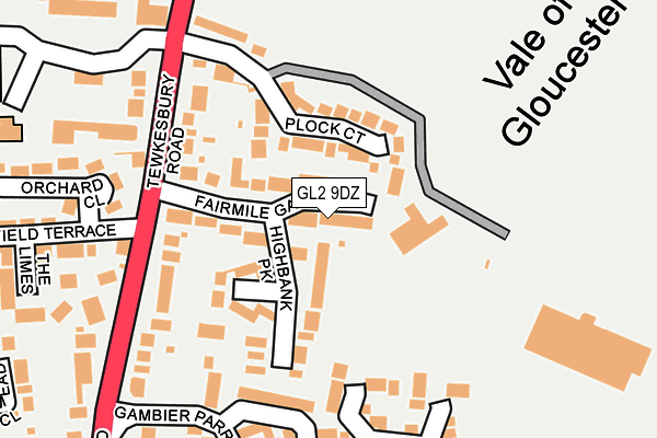 GL2 9DZ map - OS OpenMap – Local (Ordnance Survey)