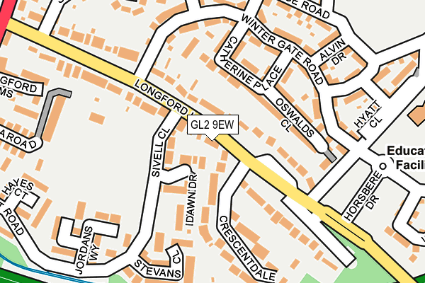 GL2 9EW map - OS OpenMap – Local (Ordnance Survey)
