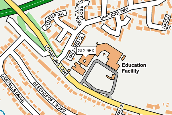 GL2 9EX map - OS OpenMap – Local (Ordnance Survey)