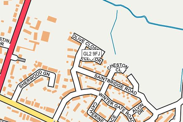 GL2 9FJ map - OS OpenMap – Local (Ordnance Survey)