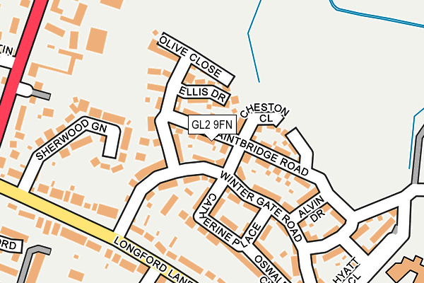 GL2 9FN map - OS OpenMap – Local (Ordnance Survey)