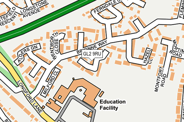 GL2 9RU map - OS OpenMap – Local (Ordnance Survey)