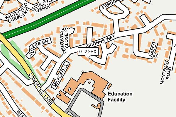 GL2 9RX map - OS OpenMap – Local (Ordnance Survey)