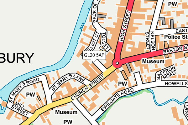 GL20 5AF map - OS OpenMap – Local (Ordnance Survey)